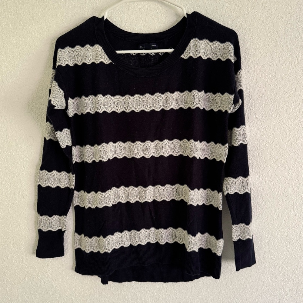 American Eagle Outfitters navy and white Striped Sweater
